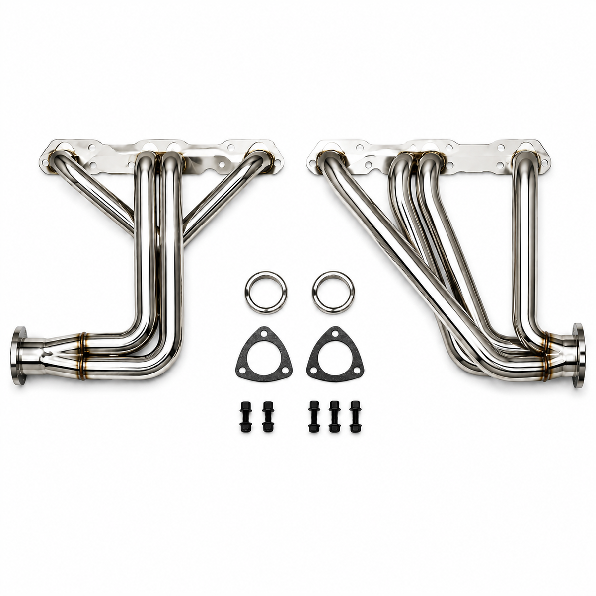 "Powermax" Polished Stainless Steel Header Kit Corvette RHD C2 C3 SBC 327 350 400