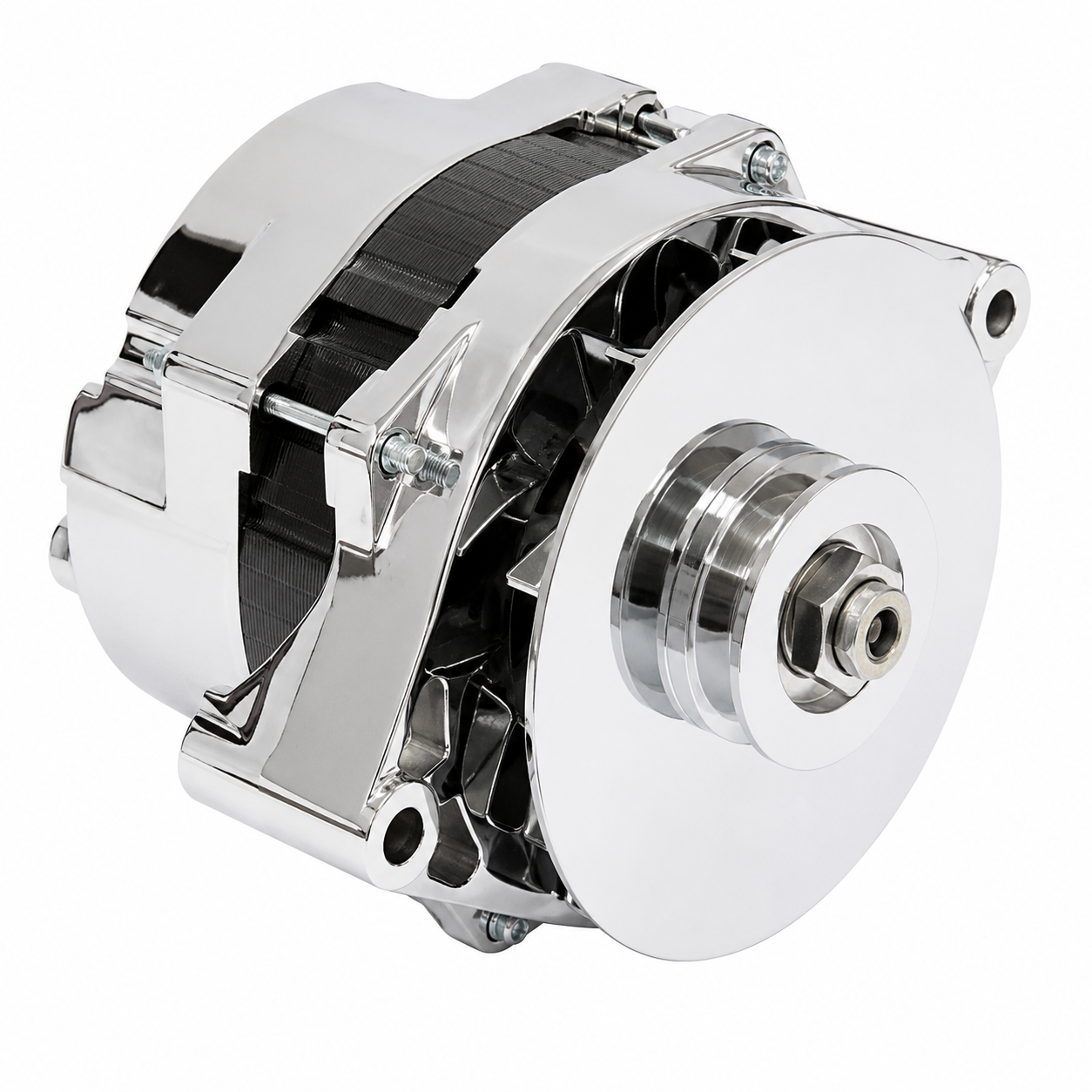 Alternator Chrome-140 Amp With Turbo Fan-69-82