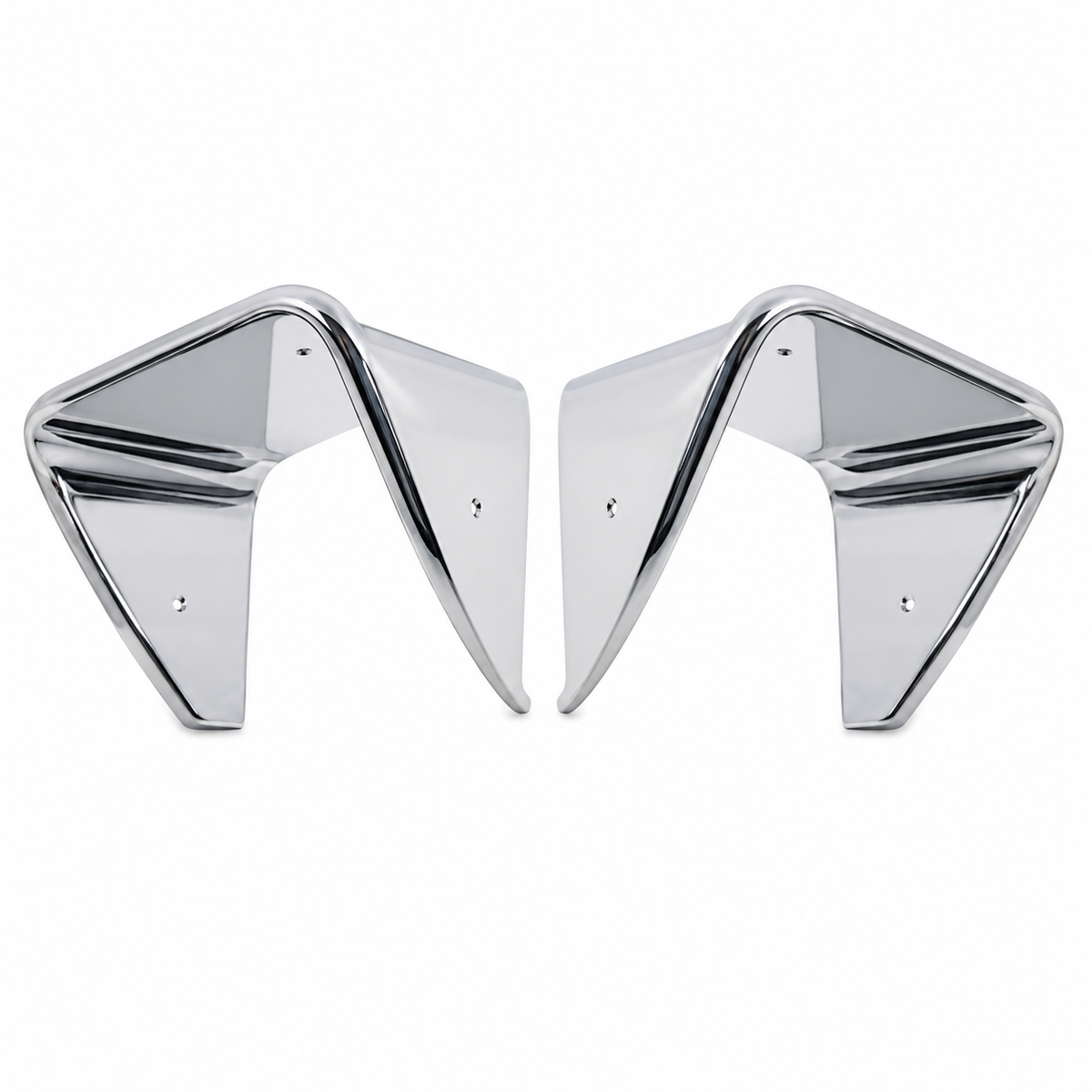 Bezel Exhaust Chrome Plated Pair-70-73