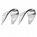 Bezel Exhaust Polished And Chrome Plated Zinc Die Cast As Original Pair-68-69
