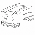 Bonding Strip Front Panel To Surround Inner Press Molded White Right Hand-58-62