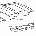 Bonding Strip Front Panel To Surround Press Molded White Right Hand-58-61