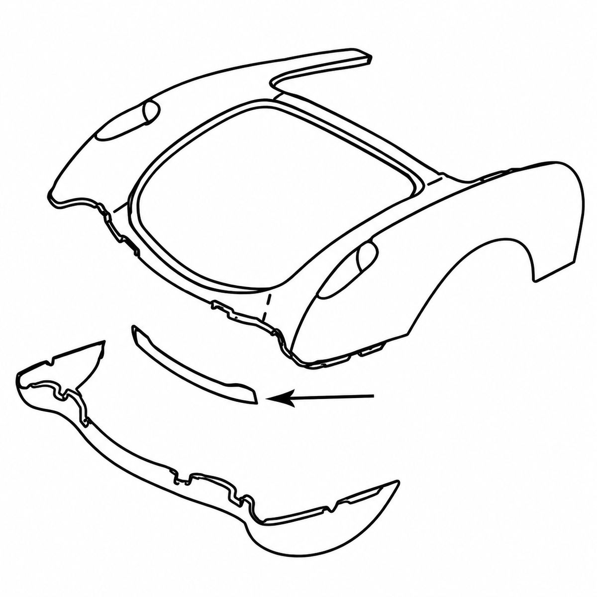 Bonding Strip Rear-58-60