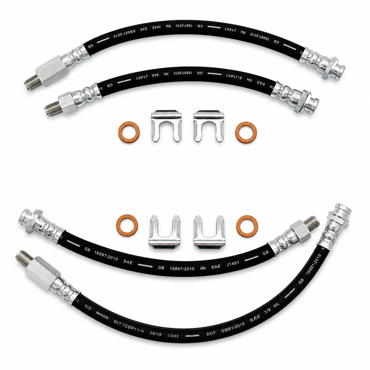 Brake Hose Car Set With Clips And Washers-63-82
