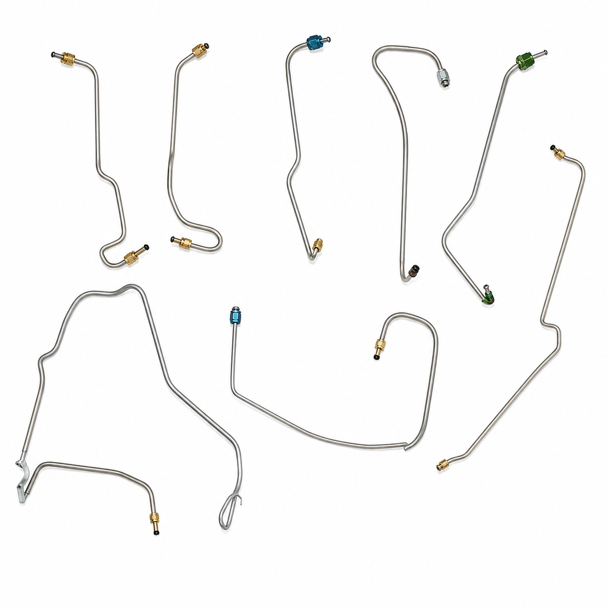 Brake Line Set Stainless Steel Power Disc Brakes-75-82