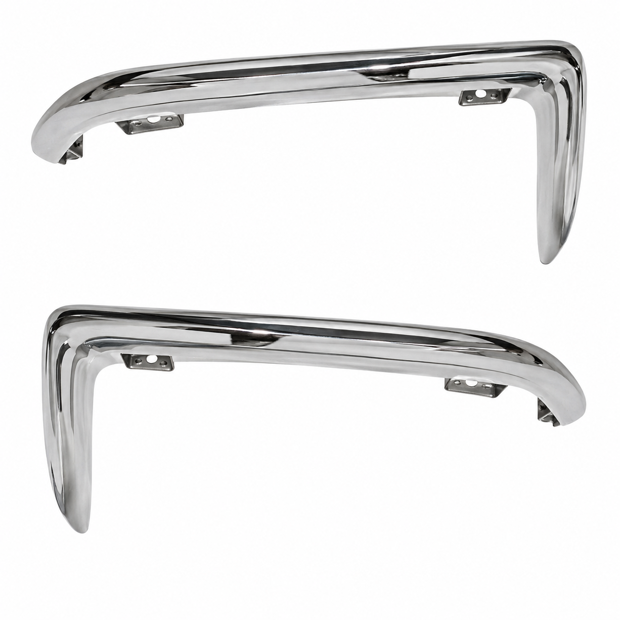 Bumper Rear Imported Chrome Pair-68-73