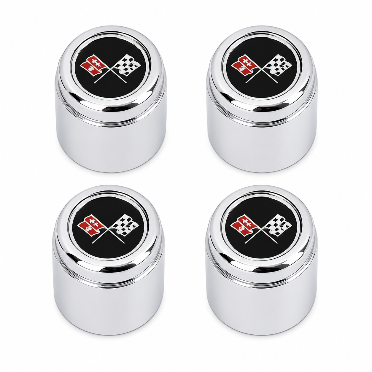 Cap Set Center Aluminum Wheel With Emblem Replacement Plastic-4 Pieces Usa-80-81