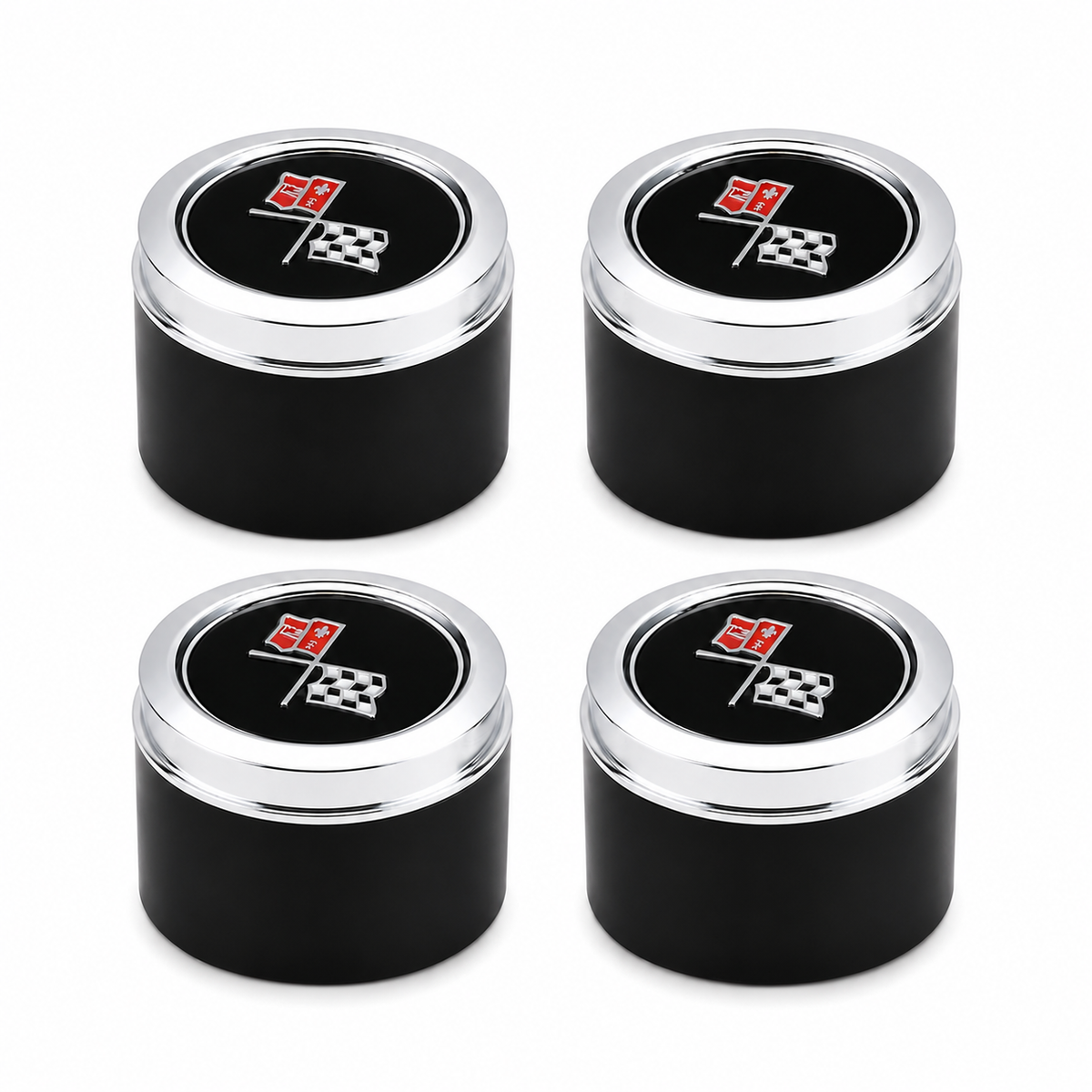 Cap Set Center Factory Aluminum Wheel With Emblem Replacement Plastic USA-4 Pieces-76-79