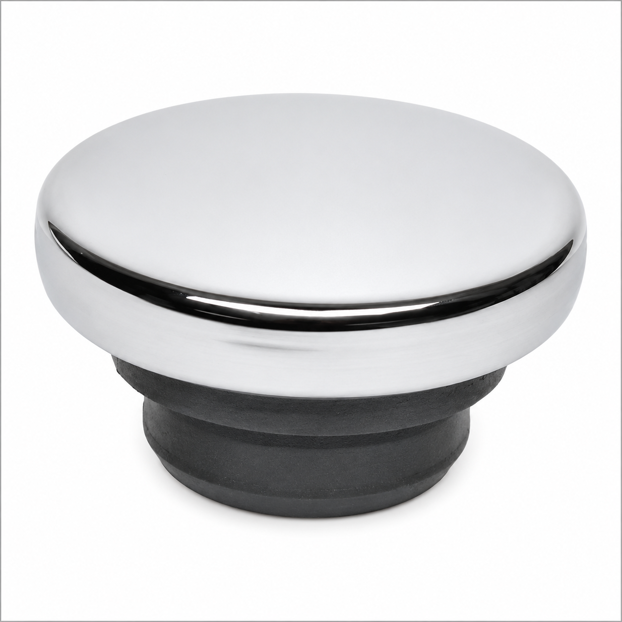 Cap Oil Filler Chrome Rubber For 1 1/4" Valve Covers