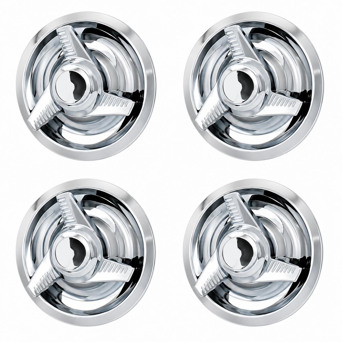 Cap Wheel Base And Swept Spinner Fits Rally Wheel-4 Caps-67-82