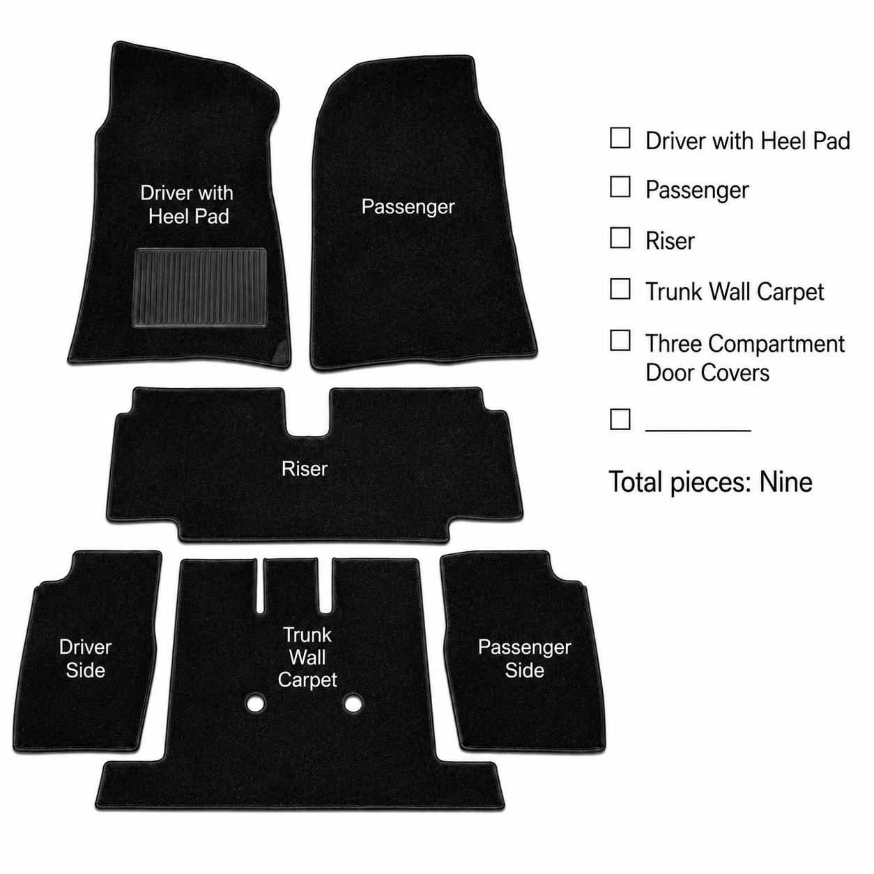 Carpet Set Automatic Coupe Loop 80-20-71-75