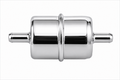 Chrome Steel Fuel Filter 3/8" Push On Inlet & Outlet