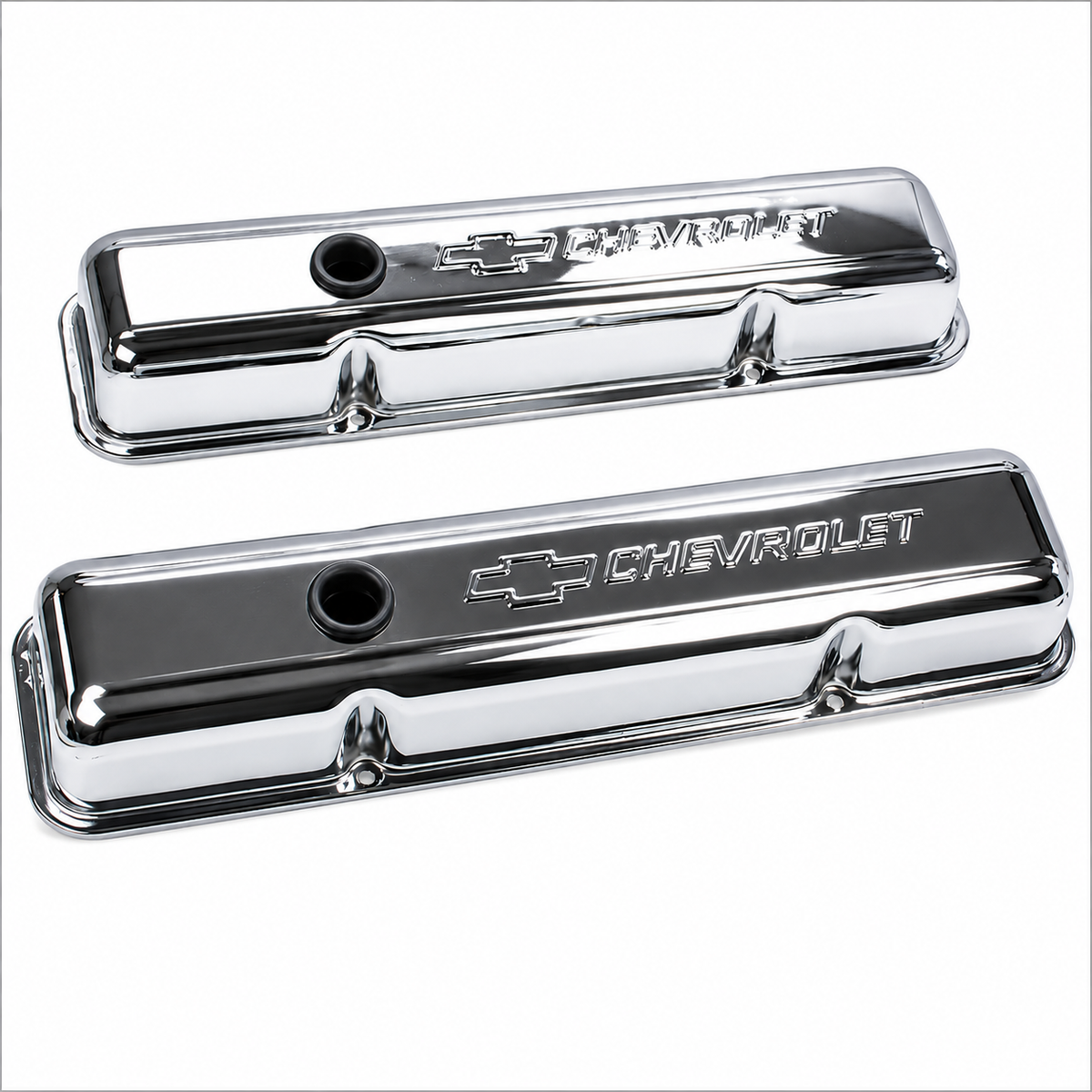 Chrome Valve Cover Sb Short "Chevrolet"