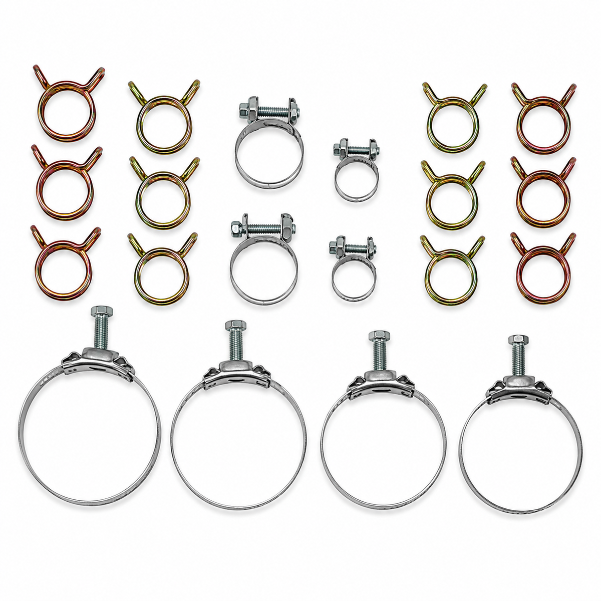 Clamp Set Heater Radiator Hose-327-W/ Air Conditioning-20 Pieces-63-67