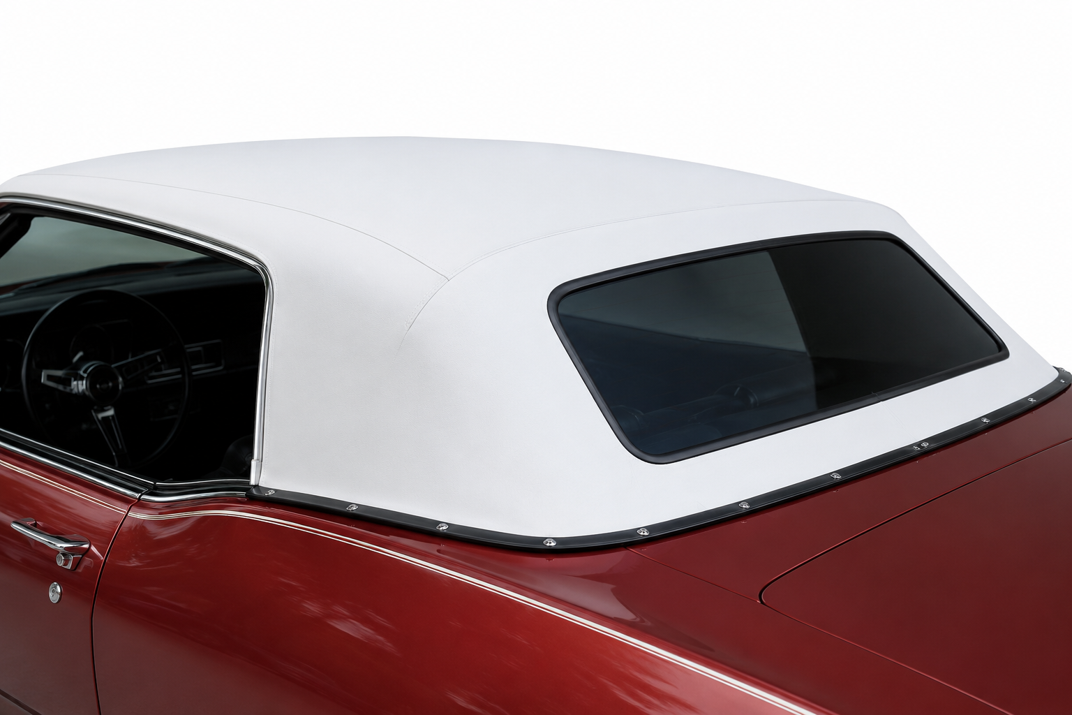 Convertible Top Kit Vinyl Includes Top Pads Straps Welting Non Date Coded-68-75