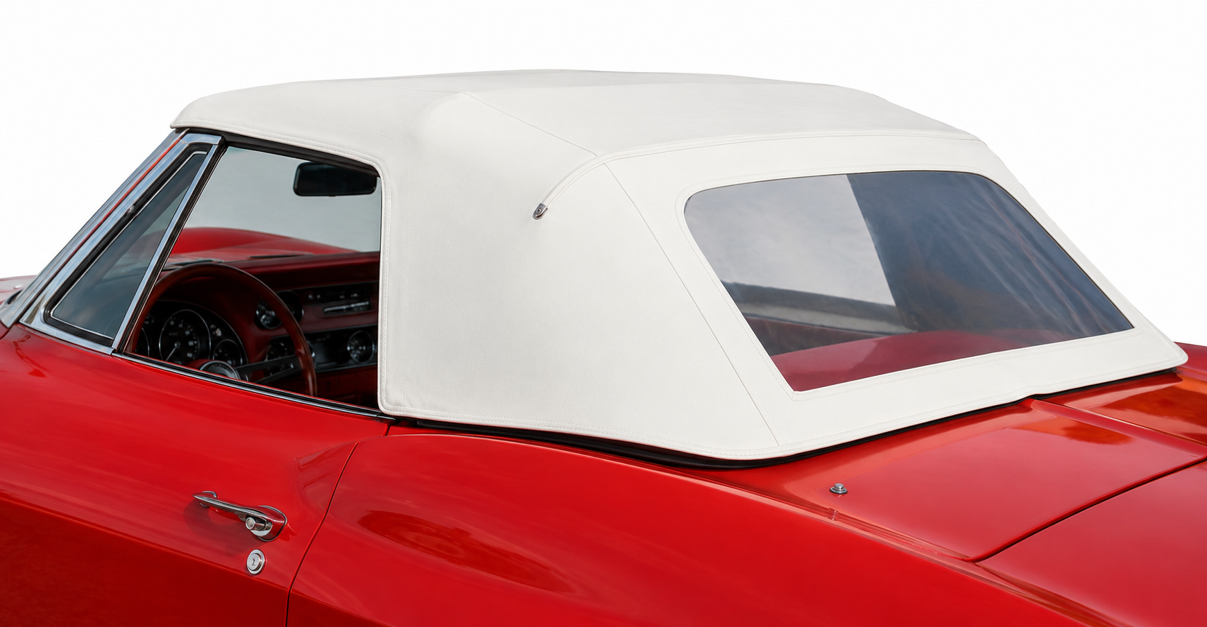 Convertible Top Kit Vinyl Original Design With Pads And Straps-63-67