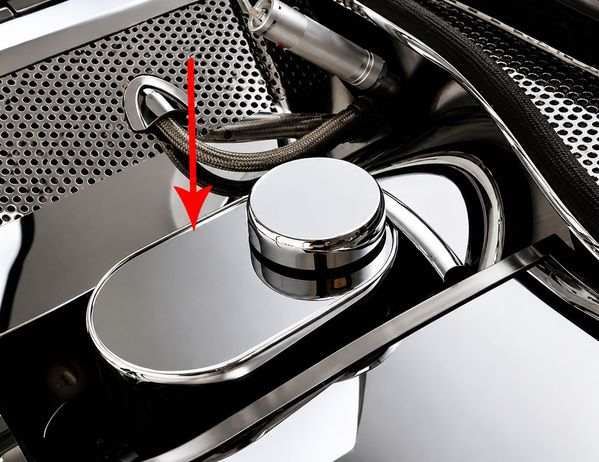 Cover Master Cylinder Polished Stainless Steel With Cap-97-04