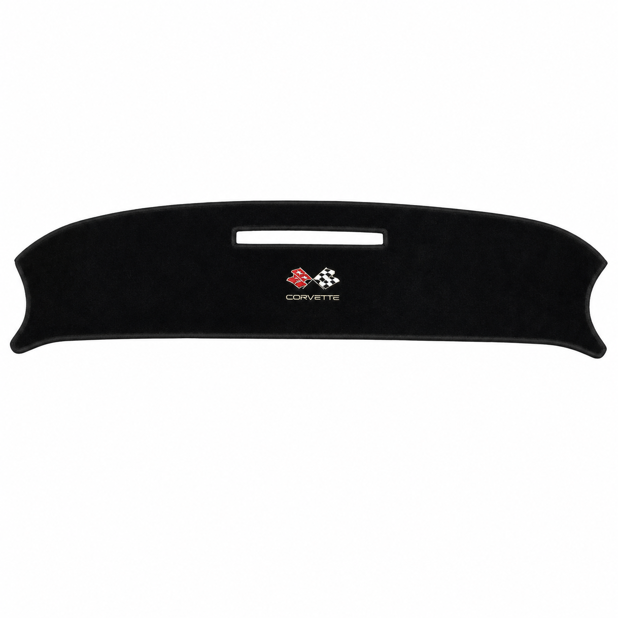 Dash Cover Mat Dashboard Pad With Corvette Logo 78-82 / Black