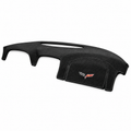 Dash Cover Mat Dashboard Pad With Corvette Logo 08-13 / Black