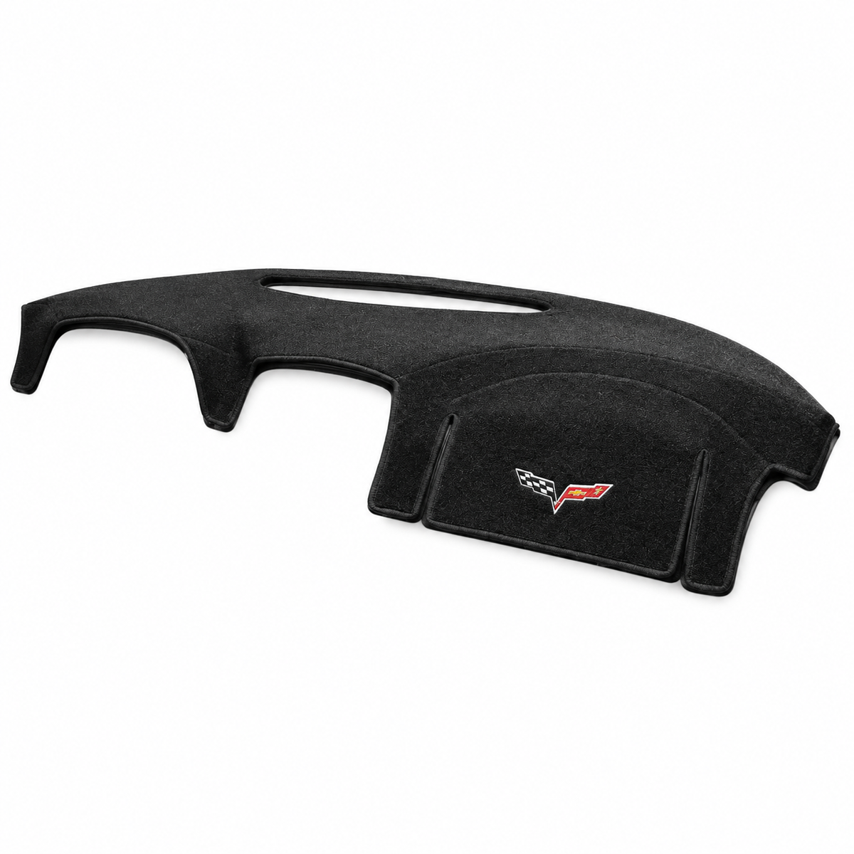 Dash Cover Mat Dashboard Pad With Corvette Logo 08-13 / Black