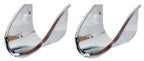 Bezel Exhaust Polished And Chrome Plated Zinc Die Cast As Original Pair-68-69