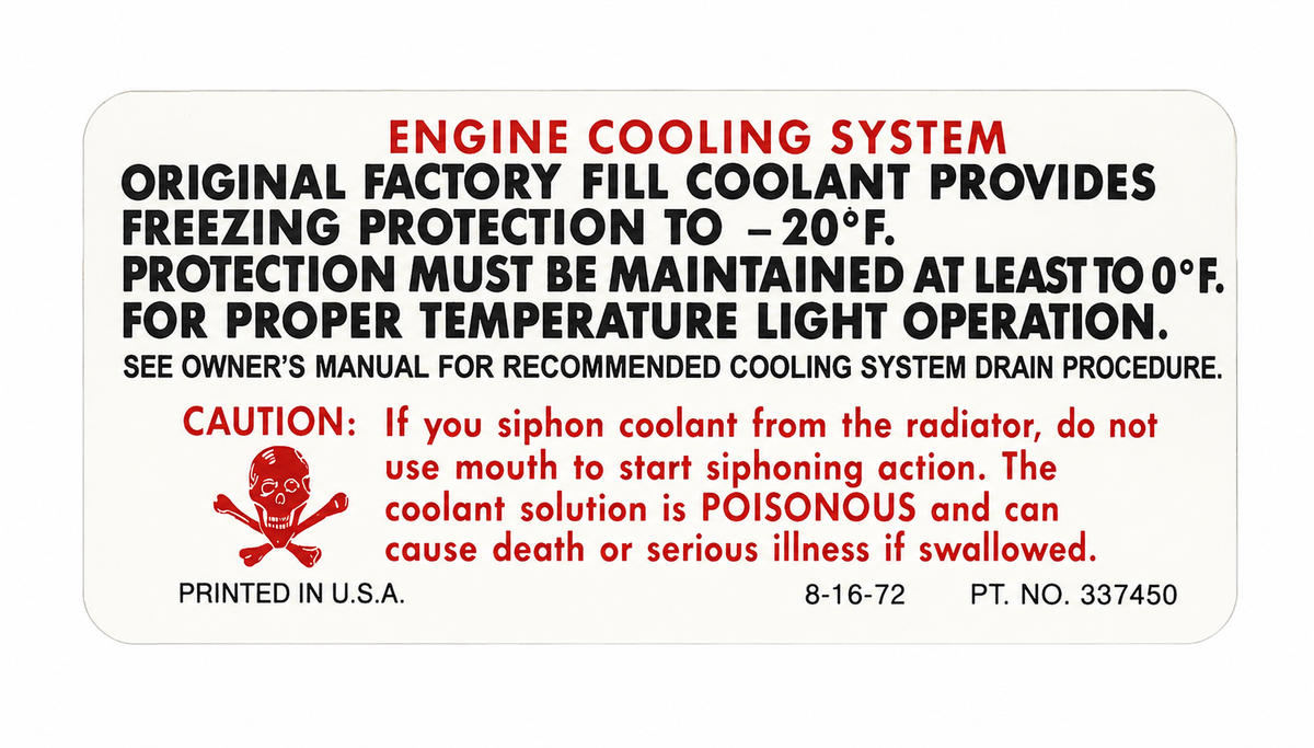 Decal Cooling System Warning-73