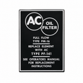 Decal Oil Filter Canister Instructions Pf-141-58-67