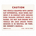 Decal Posi Traction Caution-59-71