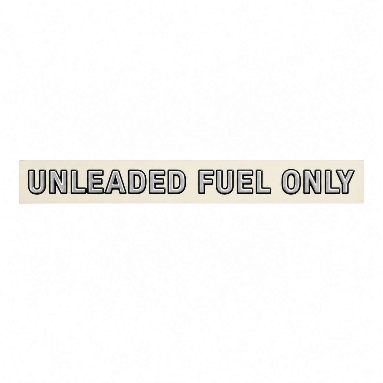 Decal Unleaded Fuel Silver Letters-78-80