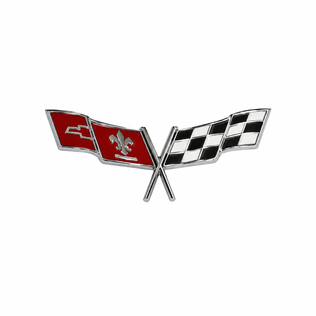 Emblem Front Cross Flag Dark Red Usa-77-79