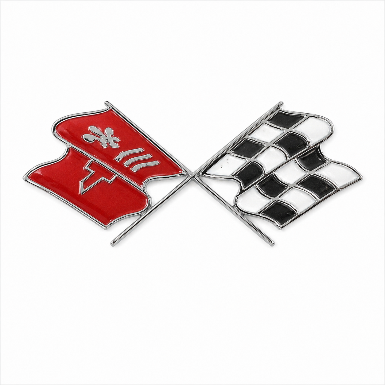 Emblem Fuel Door Cross Flag Gm Restoration-69-73