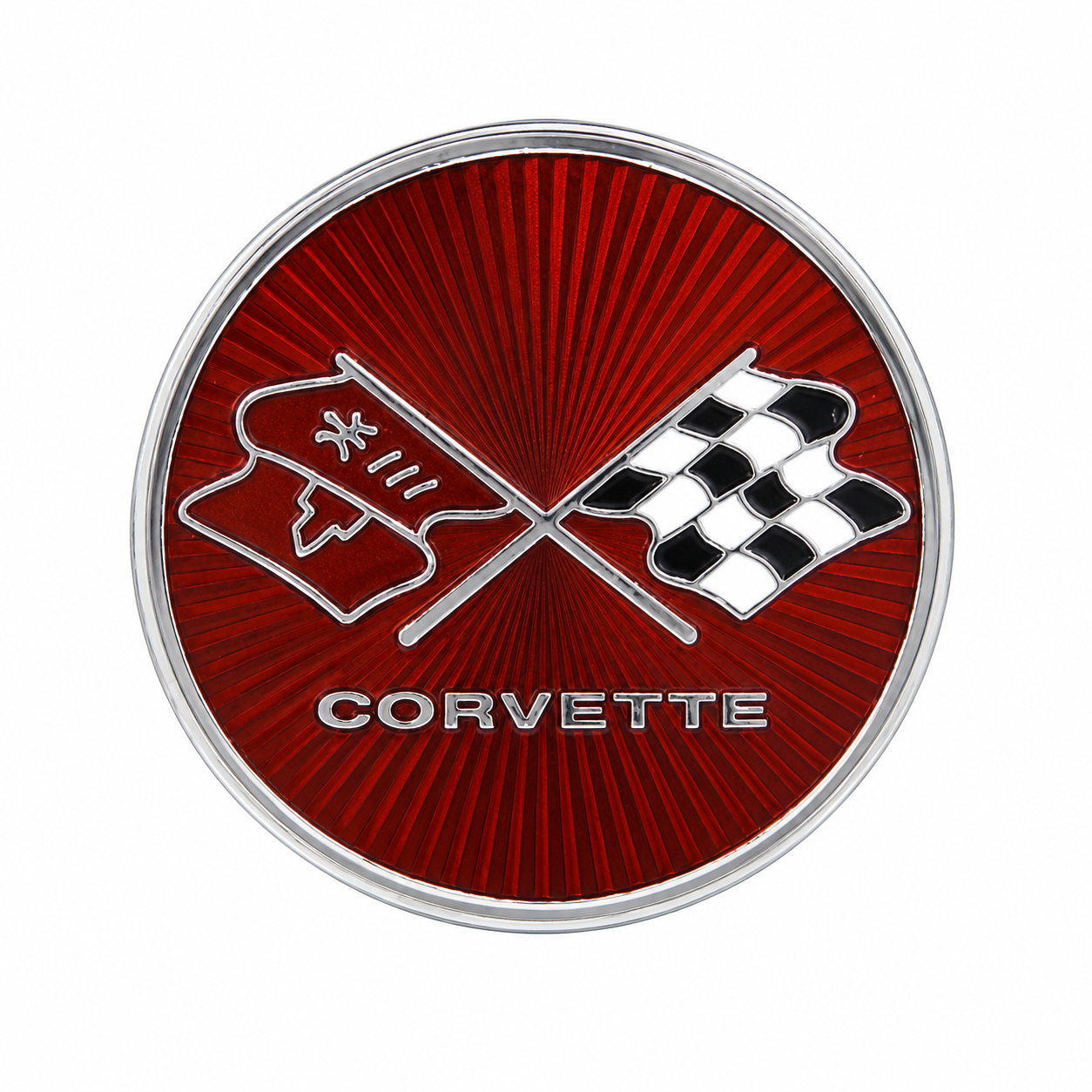 Emblem Fuel Door Cross Flag Gm Restoration-75-76