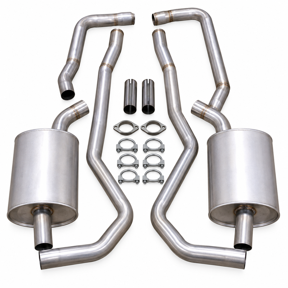 Exhaust System Aluminized-2 Inch Small Block Manual-68-72