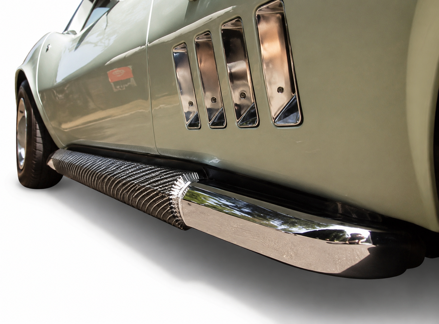 Exhaust System Side Aluminized Pipes-2.5 Inch Big Block-427-Factory Covers-68-69