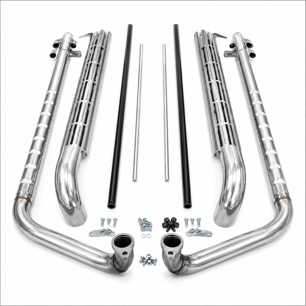 Exhaust System Side Stainless Steel-2.5 Inch Small Block-327-65-67