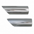 Exhaust Tips Angled End Polished Stainless Steel 2" I/D X9" Pair 63-82