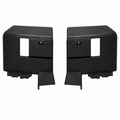 Extension Set Rear Quarter Trim Panel & Inserts Unpainted Coupe Pair-74-77