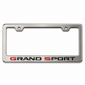 Frame License Plate Corvette Grand Sport Lettering Stainless Steel
