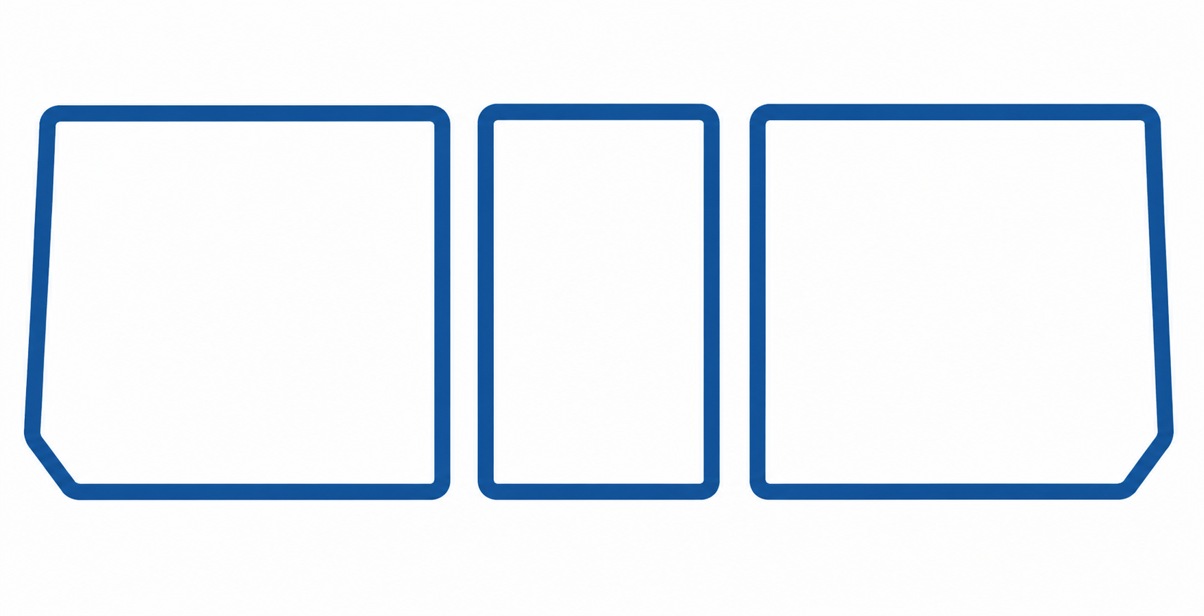 Frame Rear Compartment Door Bright Blue-3 Pieces-68-79E