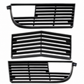 Grille Set Black With Chrome Edge Left Right Center-73 & 74 Update