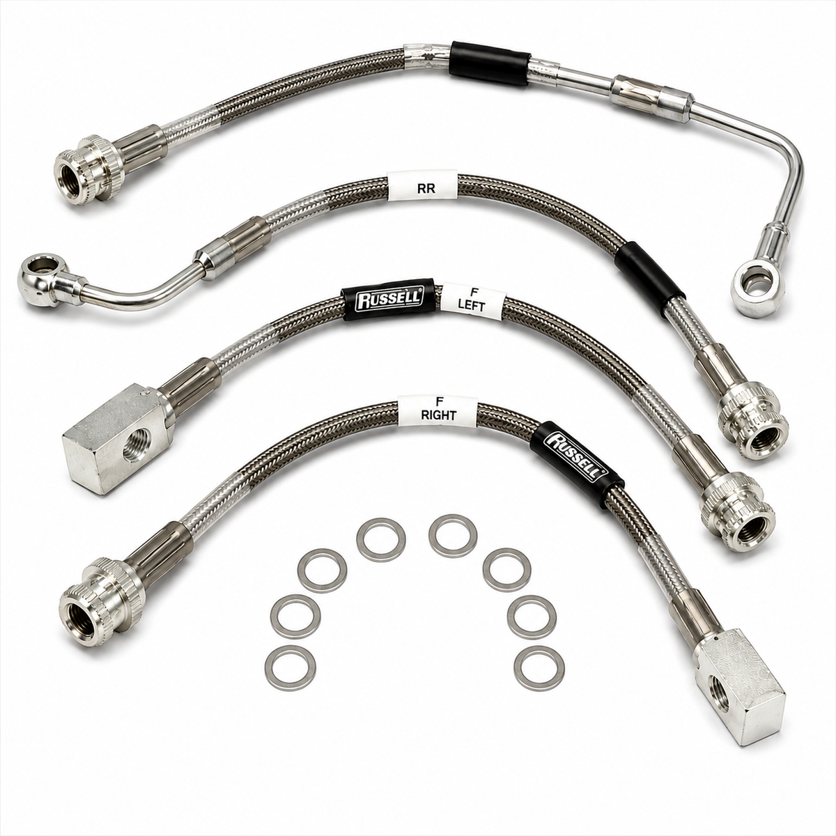 Hose Set Brake Braided Stainless Steel-4 Pieces USA-94-96