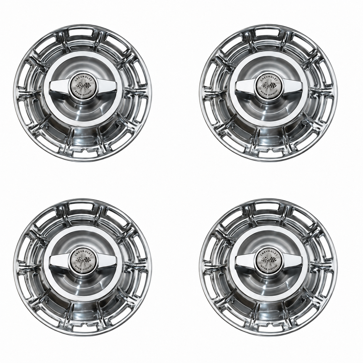 Hubcap Set With Spinners And Hardware-4 Pieces-59-62