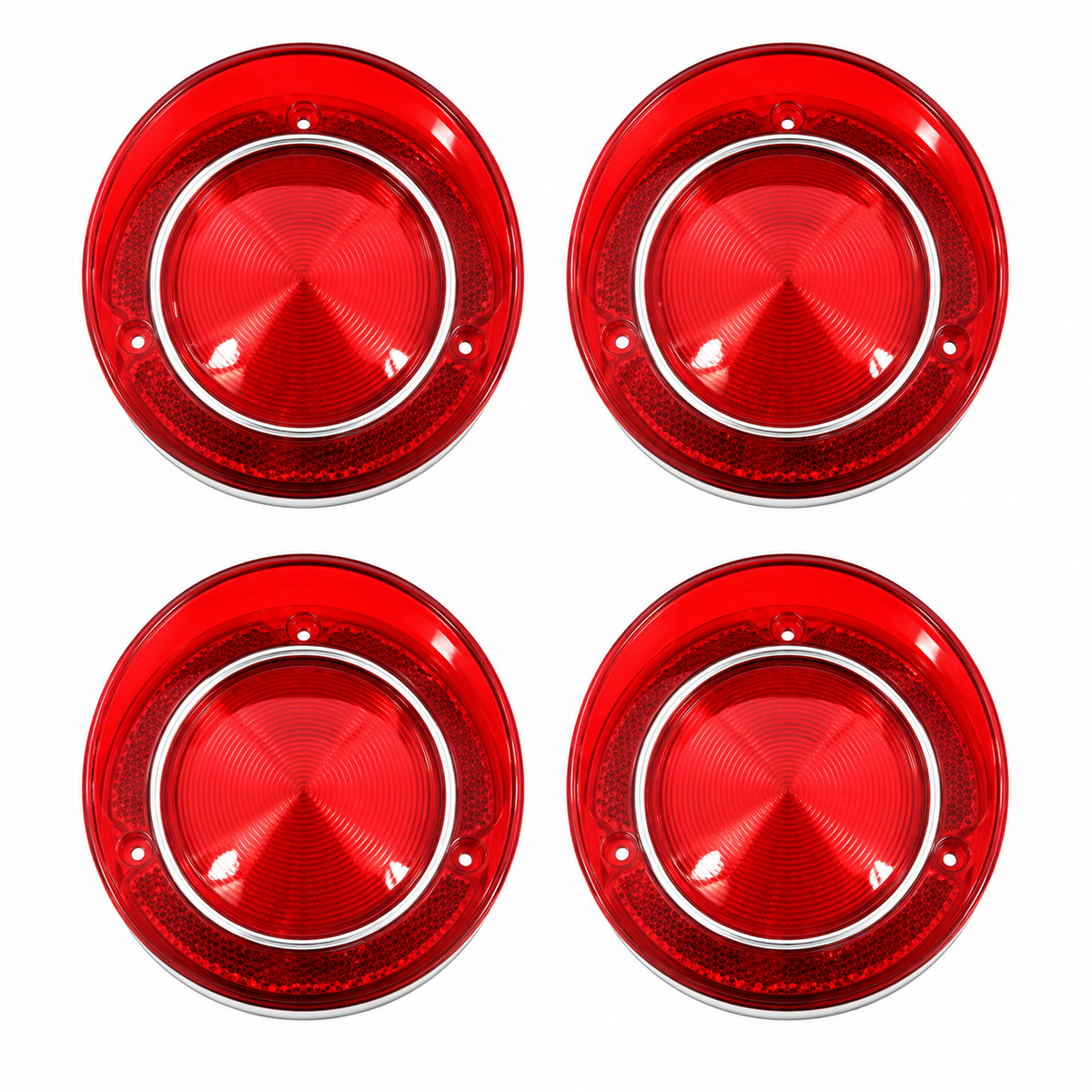 Lens Set Tail Lamp Red Usa-4 Pieces-68-69