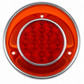 Lens Tail Light Led Red With Stainless Steel Rim Each-68-73