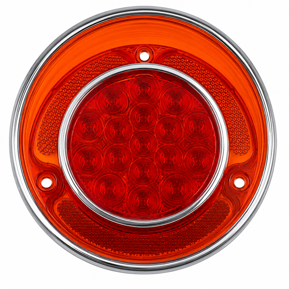 Lens Tail Light Led Red With Stainless Steel Rim Each-68-73