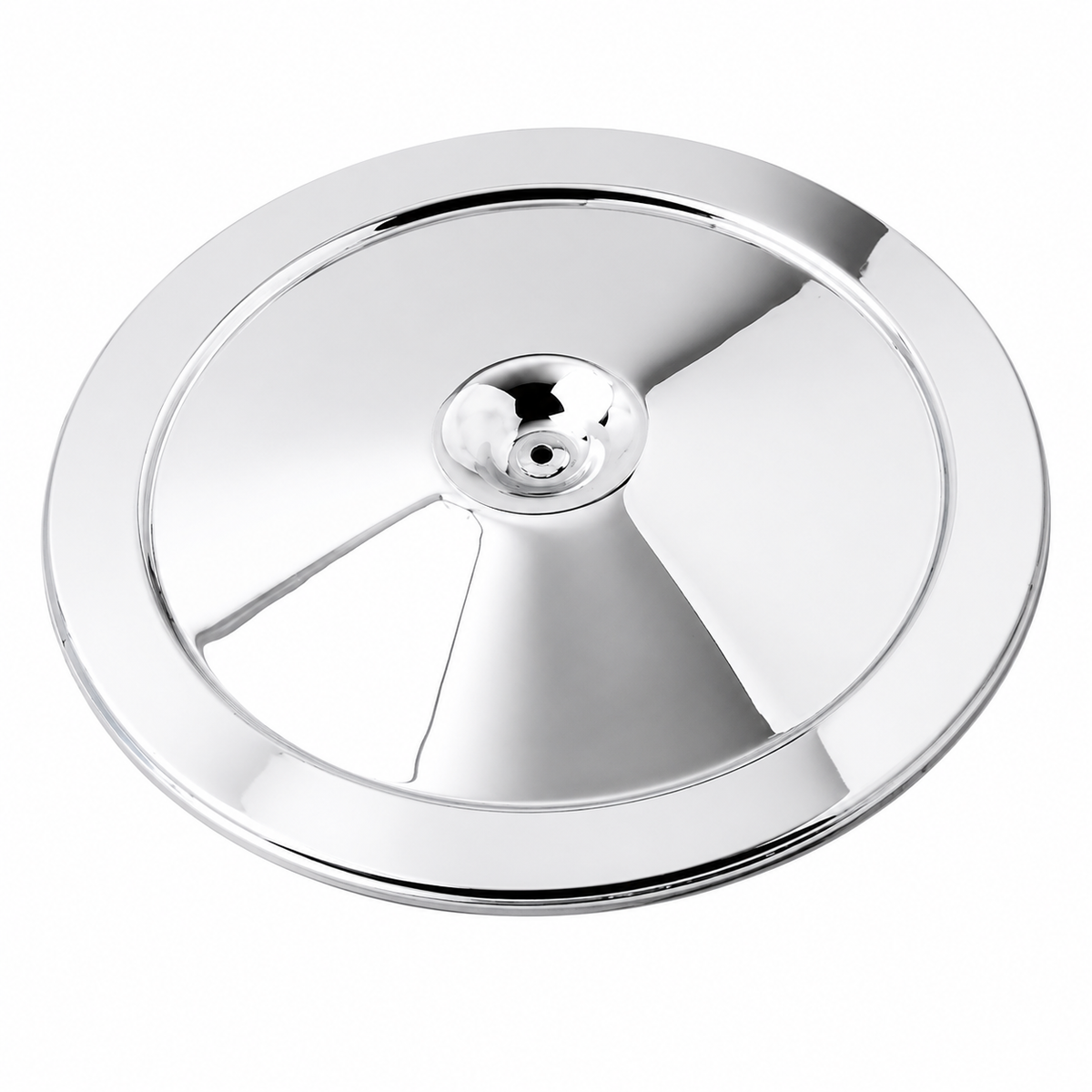 Lid Air Cleaner Triple Chrome Plate With Curved Silk Screen-66-69