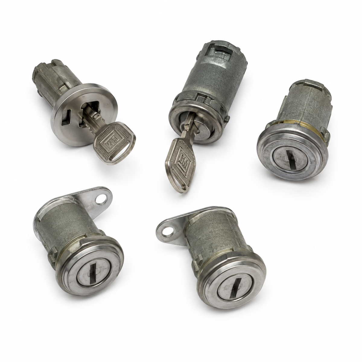 Lock Set Complete Doors (2), Ignition, Glove Box And Trunk-5 Pieces-56-59