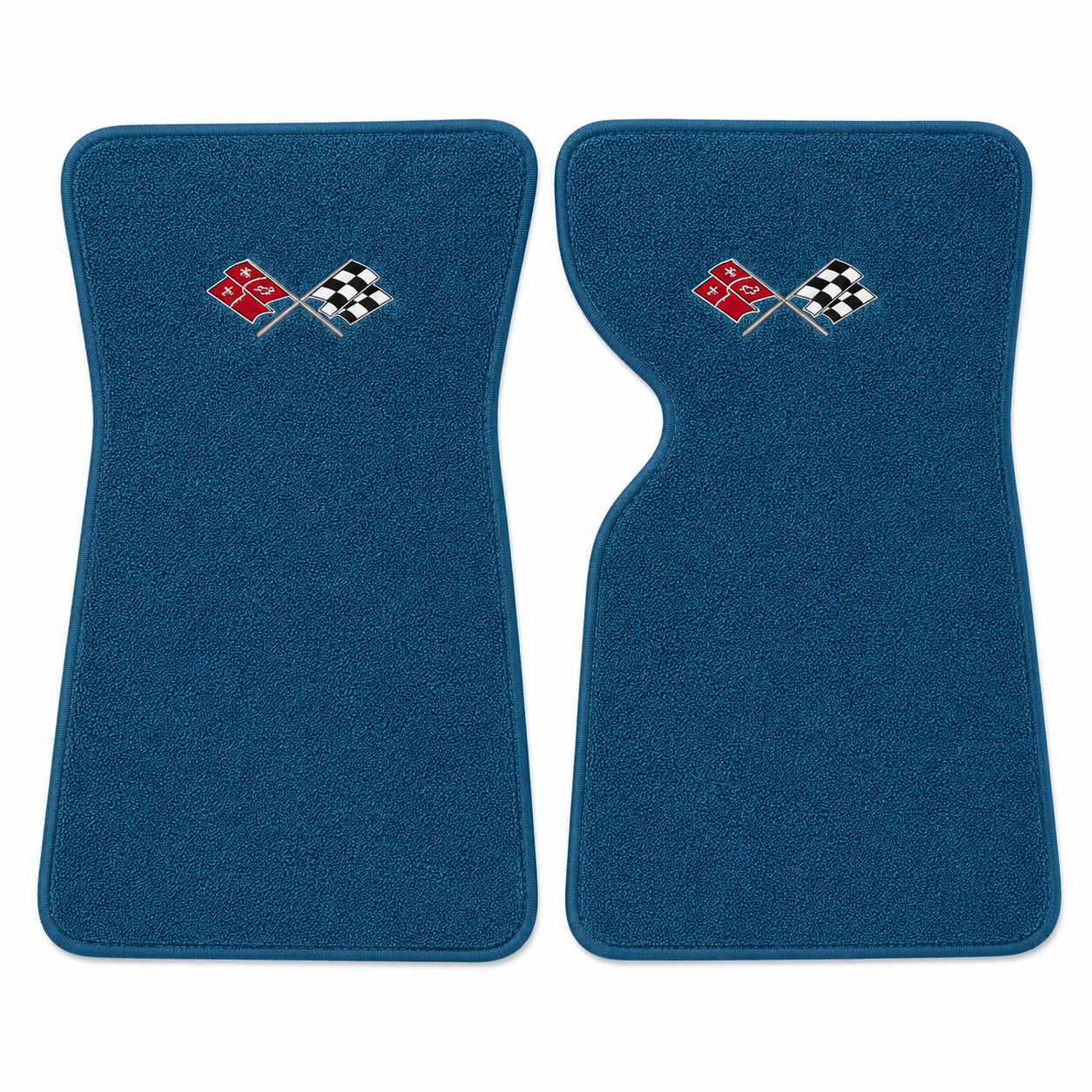 Mat Set Floor-80-20 Loop With Embroidered Cross Flags Logo Colors Pair-68-69