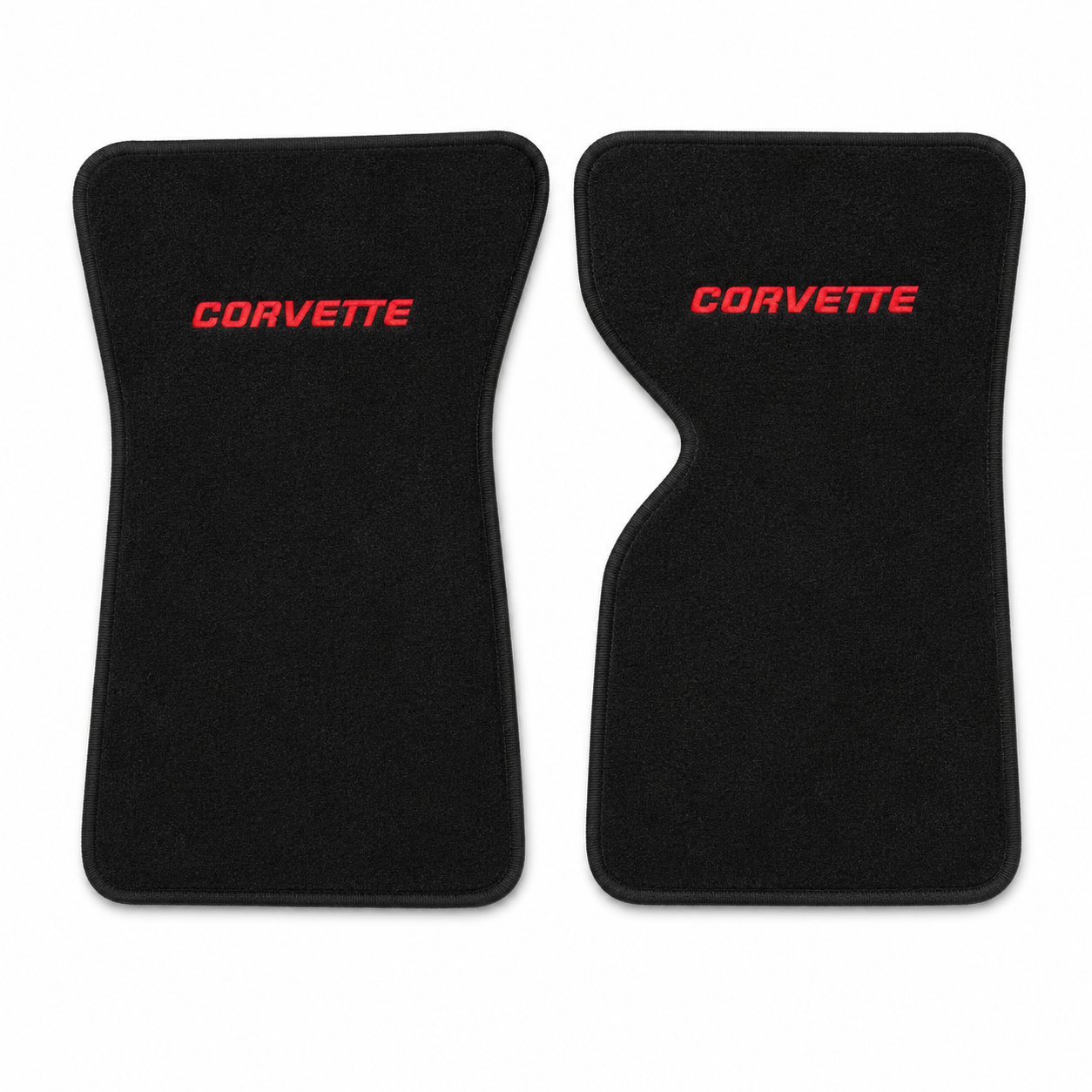 Mat Set Floor Cut Pile With Embroidered Corvette Logo Colors Pair-81-82