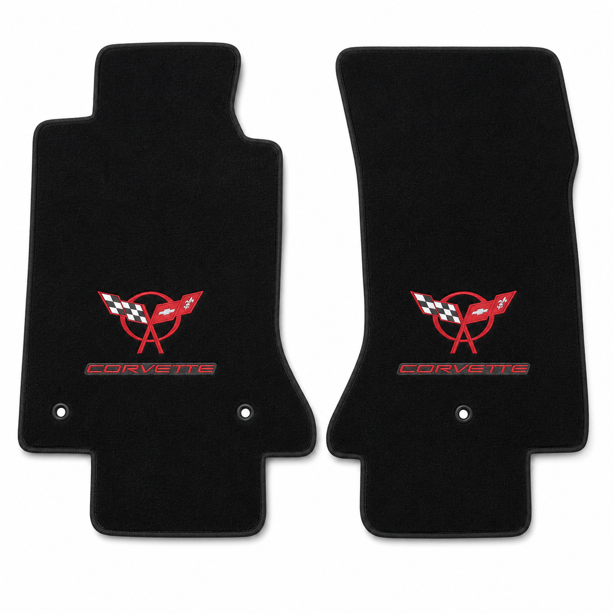 Mat Set Floor Lloyd'S Velourtex With Embroidered Red Script Logo Colors Pair-80-82